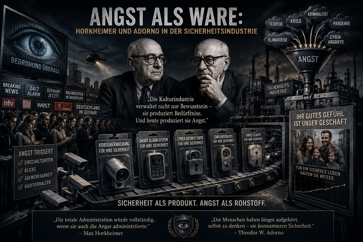 Angst als Ware: Horkheimer und Adorno in der Sicherheitsindustrie