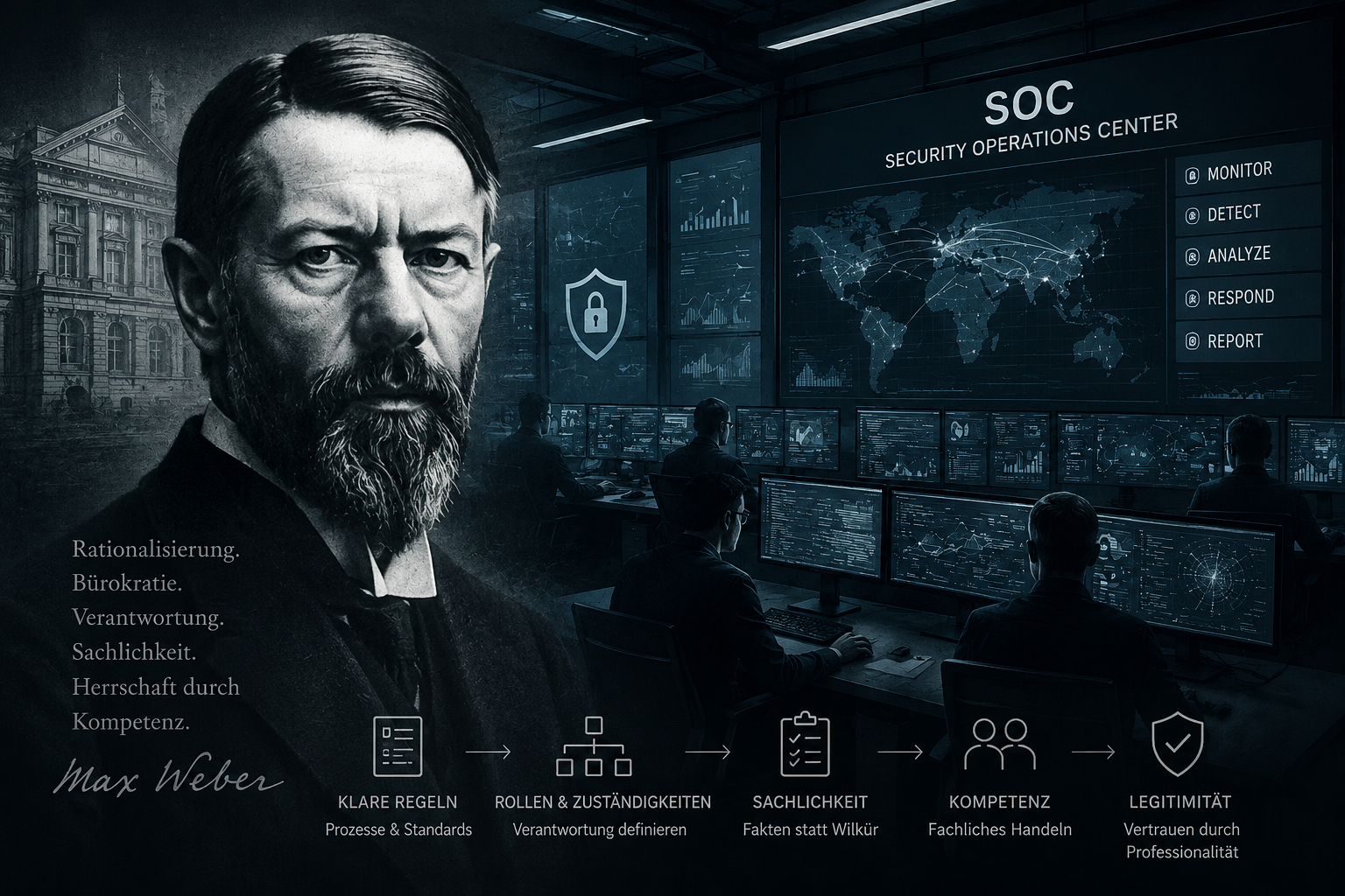 Weber im SOC: Bürokratie, Audit und die Entzauberung der Cybersecurity